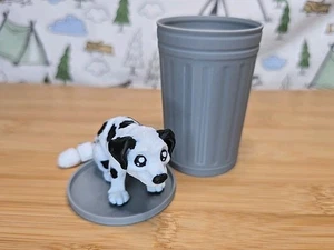Mini Dalmatiner mit Mülleimer - 3D-gedrucktes Flexi Fidget Spielzeug mit Gelenk! 🗑️ - Bild 1 von 7