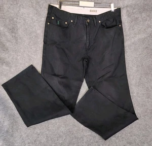 Polo Ralph Lauren Chinos Negros W36 L32 Bonito Bolsillo Logo Buen Estado - Imagen 1 de 11