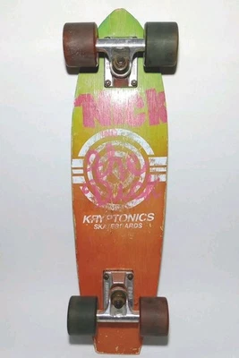Винтажный Kryptonics 1965 скейтборд круизер доска торпеда палуба оранжевый зеленый ретро - Изображение 1 из 4