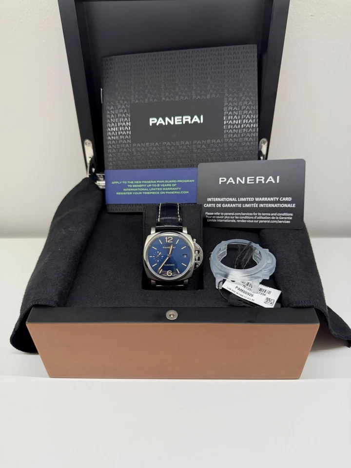 Panerai Luminor Due 38 mm *Esfera azul automática titanio PAM00926 ¡Completa! Foto 1 de 1