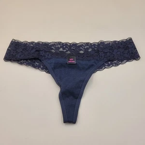 NWT La Senza Black Lace Thong Size Small - Picture 1 of 4