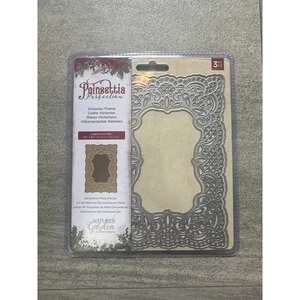 Poinsettia Perfection- Victorian Frame - Papercraft Die - NEW - Discontinued - Picture 1 of 2