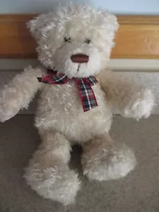 Gund 12" Muffles Teddy Bear Plush Stuffed Plaid Holiday Ribbon #2482 - Picture 1 of 1