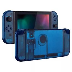 Clear Blue Console Back Plate Controller Housing Shell Case for Nintendo Switch - Picture 1 of 12
