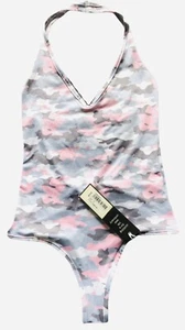 Traje de baño Fenchurch, una pieza, disfraz, rosa camuflaje, talla S sin espalda NUEVO - Imagen 1 de 3