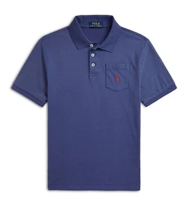 Polo Ralph Lauren Boys Cotton Jersey Pocket Polo Shirt Light Navy XL (18-20) New - Picture 1 of 2