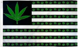 MJ USA Blatt 3x5ft Poly Flagge Amerika Topfblatt Marihuana Unkrautspender Schlafsaal Flagge - Bild 1 von 4
