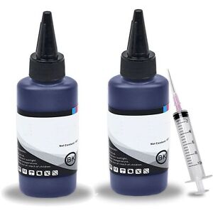 Premium black Refill Ink Kit with syringe for All Hp Inkjet Printer 200ml
