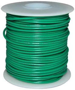 100 Feet Green 22 Gauge Solid Hook-Up Wire, Tinned Copper, PVC Insulation - Picture 1 of 2