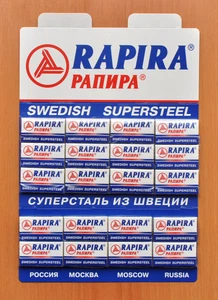 100 NOWYCH SZWEDZKICH SUPERSTEEL RAPIRA PODWÓJNA KRAWĘDŹ BEZPIECZNYCH ŻYLETEK + DARMOWY PREZENT! - Zdjęcie 1 z 1