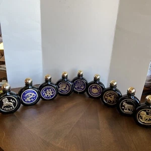 Avon Zodiac Signs Wild Country After Shave Decanter Full Bottles Blue & Black - Picture 1 of 10