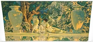 Maxfield Parrish Vitage Print The Garden of Allah - Picture 1 of 4