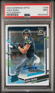 🔥 Jake Bobo 2023 clasificación óptica novato automático/199 PSA 9 Low Pop Seattle Seahawks 🔥 - Imagen 1 de 3