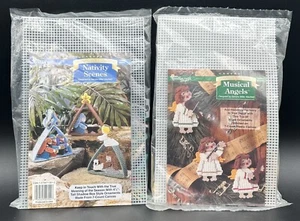 Needlecraft Shop Plastic Canvas Kit Christmas Nativity Scenes and Musical Angels - Picture 1 of 9