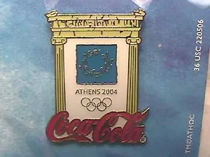 2020 TOKYO OLYMPIC PIN TRADING STARTER: COKE bottle Greek Ruin Parthenon Gate - Picture 1 of 11