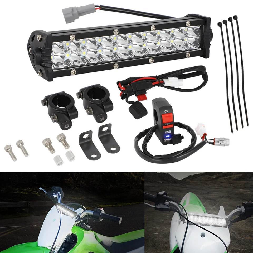 Kit de actualización de barra de luz LED universal para moto de cross Kawasaki KLX110 140 Foto 1 de 4