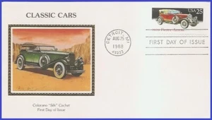 USA4 #2382 U/A COLORANO SILK FDC   1929 Pierce Arrow - Picture 1 of 1