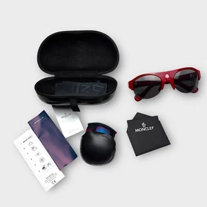 MONCLER QUATTROMILA ML0050 68C Red Aviator Plastic Sunglasses 60-20-135 ML0050 - Picture 1 of 15