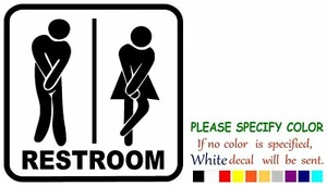 Toilette Vinyl Aufkleber Sticker Auto Fenster Stoßstange Wand Laptop 6" - Bild 1 von 5