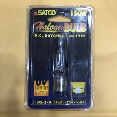 Satco S3489 1/Card 120V 150-Watt T4.5 DC Bayonet Base Light Bulb, Clear - Image 1 of 2