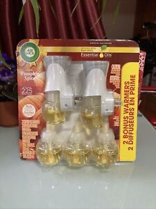 Air Wick Warmer Set 2 Oil  Diffusers and 5 Oil Refills Pumpkin Spice Scent New