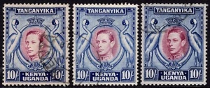 K.U.T. 1938-54 5s TODOS LOS 3 LISTADOS, SG 149, a, b, BIEN USADO, CAT. £80 - Imagen 1 de 2
