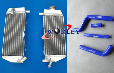 For YAMAHA YZ125 YZ 125 2002 2003 2004 02 03 04 Aluminum Radiator & hose BLUE - Image 1 of 4