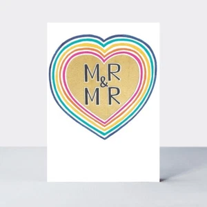 Rachel Ellen Mr and Mr Wedding Greeting Card with Spotty Envelope Included - Picture 1 of 1