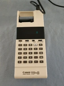 CANNON TP-8 POCKET PRINTER PALM CALCULATOR W CHARGER TESTED WORKS USES BATTERIES - Picture 1 of 6