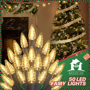 50 LED Outdoor String Lights Battery Power Waterproof Party Wedding Fairy Light - Picture 1 of 10