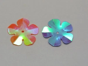 450 Mixed Color Flower loose sequins Paillettes 20mm sewing Wedding craft - Picture 1 of 7