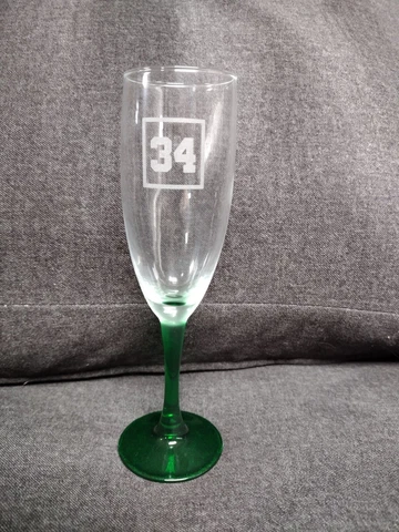 Paul Pierce Retirement Night Champagne Glass Very Rare Celtics Never on Ebay Cover