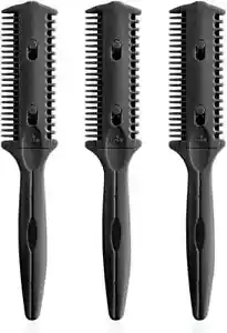 3 Pack Double Sided Comb and Trimmer - Hair Razor Scissors, Split Ends Styler fo - Picture 1 of 8