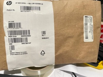 NEW HP 8GB DDR3L 1600MHZ PC3L-12800 SO-DIMM 1.35V SDRAM H6Y77UT#ABA (Z12,K17) - Image 1 of 4