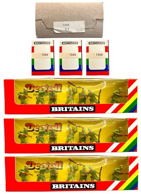 Gran Bretaña Detalle Segunda Guerra Mundial EE. UU. Inf. EXTERIOR que contiene 3 juegos # 7346 sin usar, en caja - 54 mm 1980 Foto 1 de 4