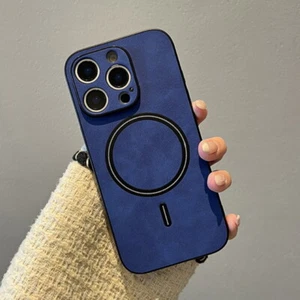 Funda de cuero híbrida PU TPU a prueba de golpes para iPhone 16 15 Pro Max 14 13 12 11 - Imagen 1 de 17