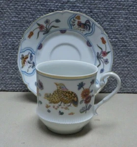 Haviland Limoges GOLDEN QUAIL Flat Cup & Saucer Set - Picture 1 of 5