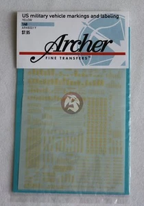 Plantillas de marcas y etiquetado de vehículos militares de EE. UU. Archer 1/48 (amarillo) AR48001Y - Imagen 1 de 1