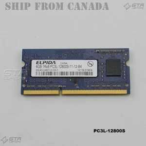 4GB Elpida Laptop Memory Ram 1Rx8 PC3L-12800S DDR3-1600 698656-154 - Bild 1 von 3