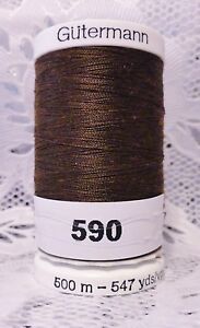 NEW 1 Brown GUTERMANN 100% polyester Sew-All thread 547 yards Spool