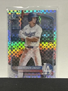 Kellon Lindsey 2025 Bowman Chrome Prospects X-Fractor #BCP-137 Dodgers - Picture 1 of 10