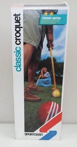 Neu!! NOS!! Vintage Sportcraft "Classic Croquet Set" #02038 (6 Spieler) Outdoor Spiel - Bild 1 von 4