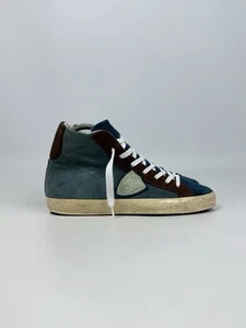Philippe Model Suede High-Top Sneakers Made in Italy - Picture 1 of 15