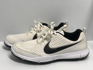 Nike Golf Shoes Explorer 2 Spikeless Men’s Size 8 White And Black 849957-100 - Picture 1 of 14