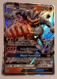 Machamp GX 64/147 Ultra Rare SM - Burning Shadows Pokémon Card - Picture 1 of 2
