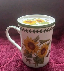 Portmeirion Botanic Garden Sunflower Mug with Lid/Coaster Set - Free Shipping - Imagen 1 de 10