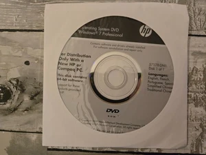 HP Operating System DVD Windows 7 Professional 64-bit - Picture 1 of 1