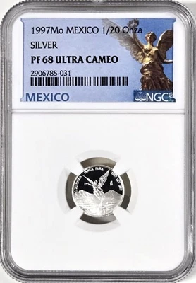 México Libertad 1997 1/20 OZ Moneda de Plata - NGC PF68 Ultra Cameo Foto 1 de 2