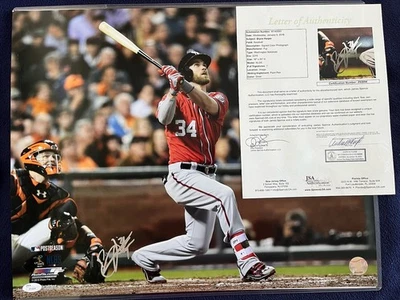 Bryce Harper Autograph 16x20 Photo JSA Full Letter COA Authentic Auto Signed - Image 1 of 4