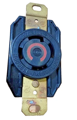 Hubbell HBL2430ST, 30A 480V 3-Phase Twist Lock Receptacle - Image 1 of 4